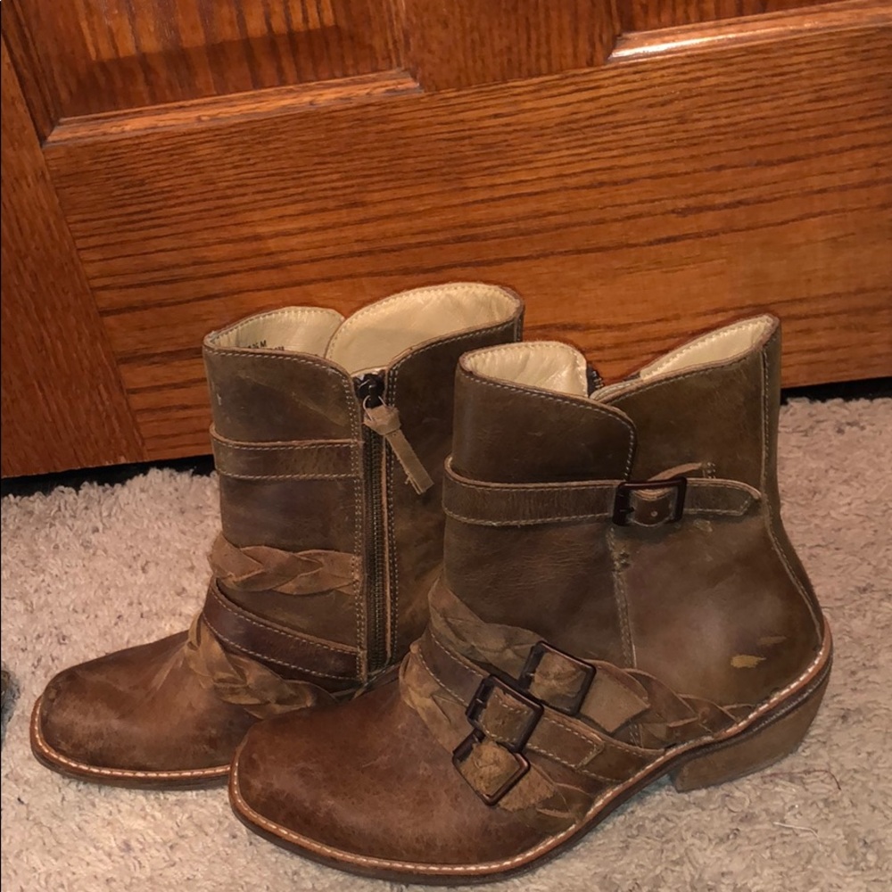 Brown cowboy boots